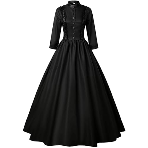 Mittelalterliches Kleid für Damen, modisch, Prinzessin, schick und elegant, weich, Steampunk-Kleid, Damen, Kleid, englische Stickerei, günstig, große Größe, Sommer, mittelalterliches Damen-Kostüm von Générique