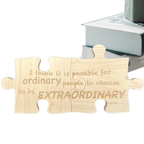 Motivations-Tischzentren, inspirierende Zitate, Puzzle, positives Puzzle, Schreibtisch- aus Holz – einfache und intuitive Ermutigungsdekoration für Arbeitszimmer, Wohnzimmer, Arbeitsbereich, Cham von Générique
