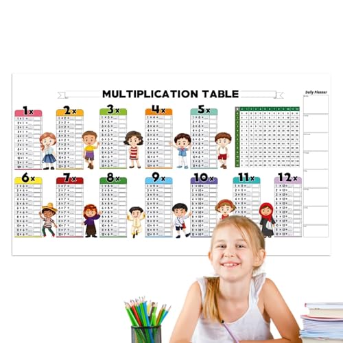 Multiplikationstabelle, Dry Erase Board, 100 x 60 cm, Multiplikationstabelle wiederverwendbar, Whiteboard Math Toys, Bildung Homeschool Supplies für Lehrer, unverzichtbar, Studenten, Kinder von Générique
