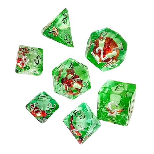 Mushroom Party Dice Set, Cartoon Polyhedral Dice, Sturdy Role Playing Cube Pack, 0,63 x 0,63 Zoll Fun Tabletop Game, Tisch Würfel für Kinder Jugendliche und Erwachsene von Générique