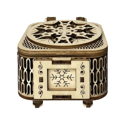 Music Box Model Kit, Holzpuzzle, Tabletop Puzzle, Puzzle Music Box Model Building Kits, kein Glue erforderlich, Puzzles mit Geheimaufbewahrungsgebiet, 3,19 x 2,72 x 2,01 Zoll für Erwachsene von Générique
