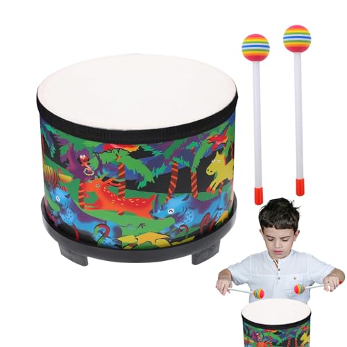 Musiktrommel für die – glänzende Schlagtrommel, sicheres Rhythmusinstrument aus Holz, interaktives Klangspielzeug-Set mit zwei Stäben, Musikinstrument Musiktrommel für die – glänzende Schlagtrommel, sicheres Rhythmusinstrument aus Holz, interaktives Klangspielzeug-Set mit zwei Stäben, Musikinstrument von Générique