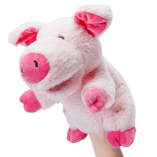 Niedliche Tier-Handpuppen für Kinder, 9,84 Zoll (24 cm), weich, kompakt, Plüschpuppen, tragbar, frühes Lernspielzeug, Fingerspielzeug, School Performance Zubehör von Générique