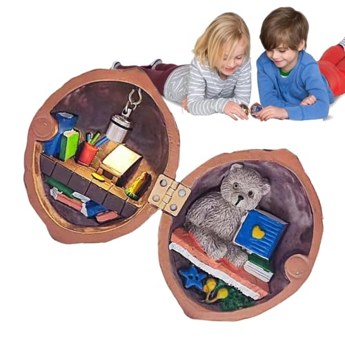 Nussschalenhaus – Kunstharz, handgefertigt, Minies House Library Handwerker, handgefertigtes Puppenhaus | Spielzeug für Häuser aus Muschel, einzigartig aus der kleinen Welt im Inneren Nussschalenhaus – Kunstharz, handgefertigt, Minies House Library Handwerker, handgefertigtes Puppenhaus | Spielzeug für Häuser aus Muschel, einzigartig aus der kleinen Welt im Inneren von Générique