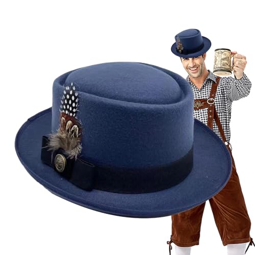 Oktoberfest Hut Trachten Hut Oktoberfest Oktoberfest Hut | Oktoberfest Hüte Herren Oktoberfest Outfits Damen Oktoberfest Kostüm Zubehör mit Federn von Générique