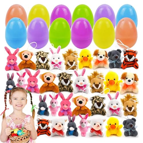 Ostereier mit Spielzeug - Korb Osterhühner Osterdekorationen für Caccia Game, Preis, Ostern, Eierpflücker | vordefinierte Eier gefüllt mit Tierkörben Ostereier mit Spielzeug - Korb Osterhühner Osterdekorationen für Caccia Game, Preis, Ostern, Eierpflücker | vordefinierte Eier gefüllt mit Tierkörben von Générique