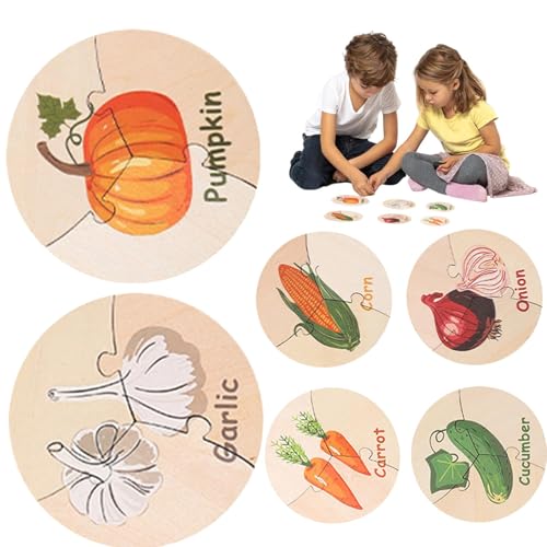 Pädagogisches Puzzle für Holzpuzzle, sensorisches Spielzeug für Kleinkinder – Sortier-Puzzle in Tierform, pädagogisches Puzzle, pädagogisches Spielzeug, sensorisches Spielzeug für Jungen und Mädchen von Générique