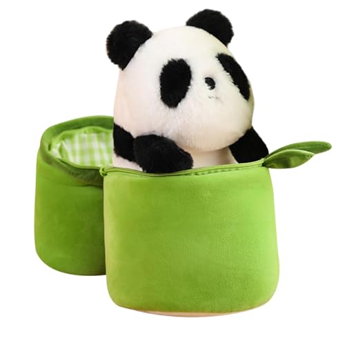 Panda Bamboos Plüschtier, Panda im Inneren des Bambus-Plüschtieres | Spielzeug Kinder Anime Plüschtier - Bequemes Plüschtier Schlafbegleiter zum Schlafengehen, Geburtstag von Générique