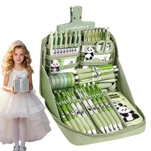 Panda School Supplies Set, Cute Studying Supplies, Stationery Kids, Federmäppchen und Stifte-Set, 33,9 x 9,45 x 2,36 cm Ruler Notebook Keychain Tab Aufkleber für Mädchen, Studenten, Teenager Panda School Supplies Set, Cute Studying Supplies, Stationery Kids, Federmäppchen und Stifte-Set, 33,9 x 9,45 x 2,36 cm Ruler Notebook Keychain Tab Aufkleber für Mädchen, Studenten, Teenager von Générique