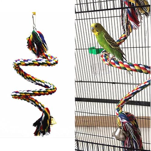 Parrot Spielzeug – Spielzeug zum Aufhängen | Couclier Kletterspielzeug, Vogelschwung, Kletterspielzeug mit Glocke, Vogelspielzeug für afrikanische Grautöne Parrot Spielzeug – Spielzeug zum Aufhängen | Couclier Kletterspielzeug, Vogelschwung, Kletterspielzeug mit Glocke, Vogelspielzeug für afrikanische Grautöne von Générique