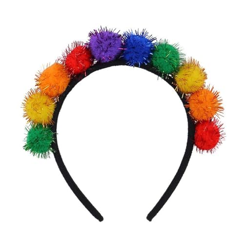 Party-Stirnband mit Pompoms – -Ball für Kostüme | modisches Accessoire für Frauen und Mädchen, ideal für Veranstaltungen, Cosplay, Karneval, Festivals und L Party-Stirnband mit Pompoms – -Ball für Kostüme | modisches Accessoire für Frauen und Mädchen, ideal für Veranstaltungen, Cosplay, Karneval, Festivals und L von Générique
