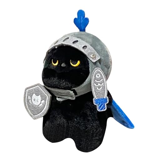 Plüsch-Katze Ritter – weiches und niedliches Spielzeug für Tierfigur, Fantasie, ideales Geschenk, Dekoration | Kindergeburtstag, thematisches Schlafzimmer, lustiges Spielzeug von Générique