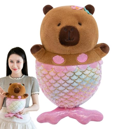 Plüschtier Capybara – Plüschtier Capybara Plüsch | Großes Spielzeug Capybara Snuggle, Meerjungfrau Capybara Pillow, niedliches Capybara Doll Toy für Mädchen Living Room Bedroom Car Fun Plüschtier Capybara – Plüschtier Capybara Plüsch | Großes Spielzeug Capybara Snuggle, Meerjungfrau Capybara Pillow, niedliches Capybara Doll Toy für Mädchen Living Room Bedroom Car Fun von Générique