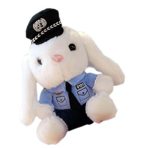Plüschtier Hase Polizei, Polizeikaninchen, Motorrad-Puppen – niedliches Außendekor aus Plüsch, Plüschpuppen für , für die Dekoration des Autos von Générique