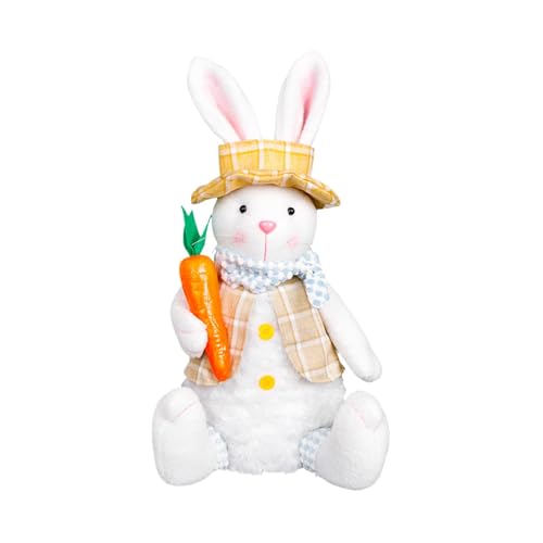 Plüschtier Hase beleuchtet, beleuchtetes Kaninchen | Weiches Spielzeug sitzend | LED Hase für Frühlingstafel, Urlaubszimmer, Heimdekoration, niedliche Figuren für und A von Générique