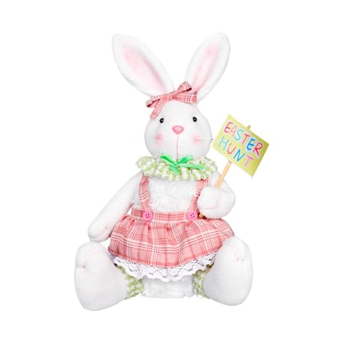 Plüschtier Hase beleuchtet, beleuchtetes Plüschtier – weiches Plüschspielzeug sitzend – Dekoration des Hauses, Plüschtiere für Frühlingstafel, Urlaubszimmer, niedliche Figuren von Générique