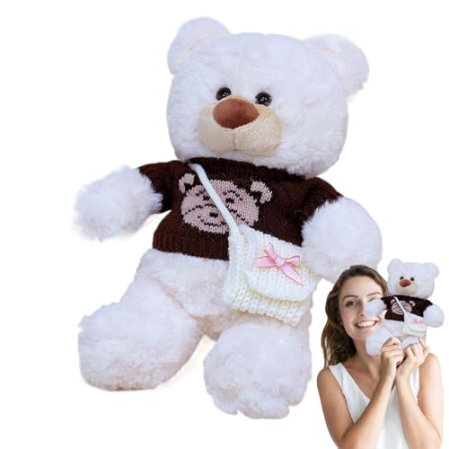 Plüschtier - Plüschtier | Teddybär | Niedlicher Teddybär aus Kleidung | Bär Plüschtier weich | Plüschtier Dekokissen | Dekokissen Bär Toy m Plüschtier - Plüschtier | Teddybär | Niedlicher Teddybär aus Kleidung | Bär Plüschtier weich | Plüschtier Dekokissen | Dekokissen Bär Toy m von Générique