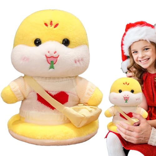 Plüschtier Schlange aus Plüsch, Schlangenplüschtier | Schlangen-Plüschtier Maskottchen 11 Zoll, chinesische Neujahrsschlange Plüschtiere, stehende Schlangen-Plüschtier von Générique