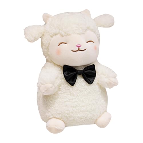 Plüschtier aus Schaf, Plüschspielzeug aus Lammfell – flauschige Puppe aus Lammplüsch | bequemes Kuschelkissen, beruhigendes Spielzeug für Erwachsene, Decoratio von Générique