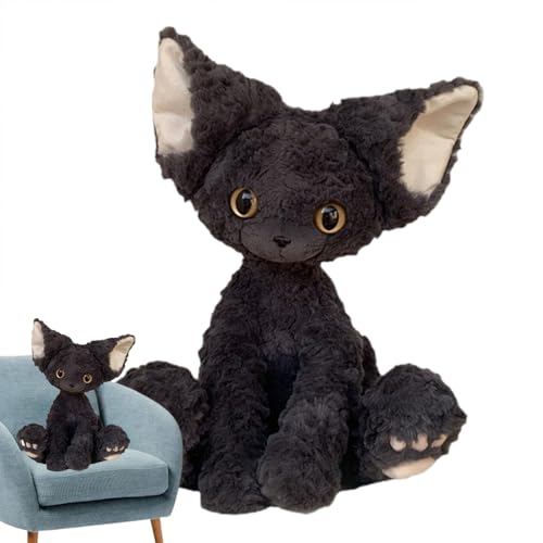 Plüschtiere für Katzen, Plüschtiere aus Plüsch, schwarze Katze – Plüschtiere aus weichem Plüsch, Cartoon-Katze, 23 cm von Générique