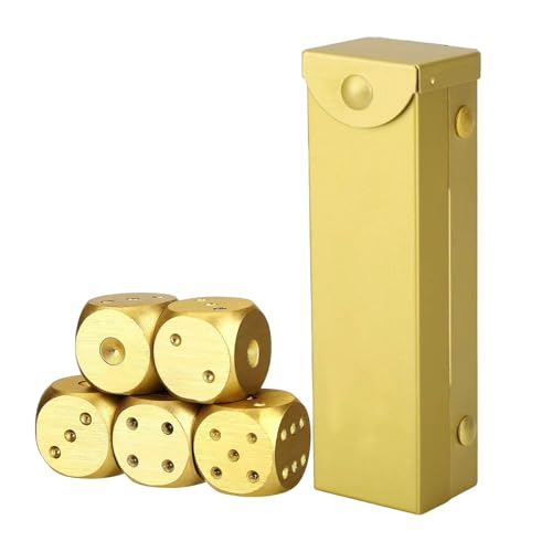 Pokerwürfel aus Aluminium, Poker-Würfel, Metallwürfelspiel, einzigartige Würfelsammlung, tragbares Spielzubehör, stabiles und robustes Metallwürfelspiel für Poker, Familientreffen Pokerwürfel aus Aluminium, Poker-Würfel, Metallwürfelspiel, einzigartige Würfelsammlung, tragbares Spielzubehör, stabiles und robustes Metallwürfelspiel für Poker, Familientreffen von Générique