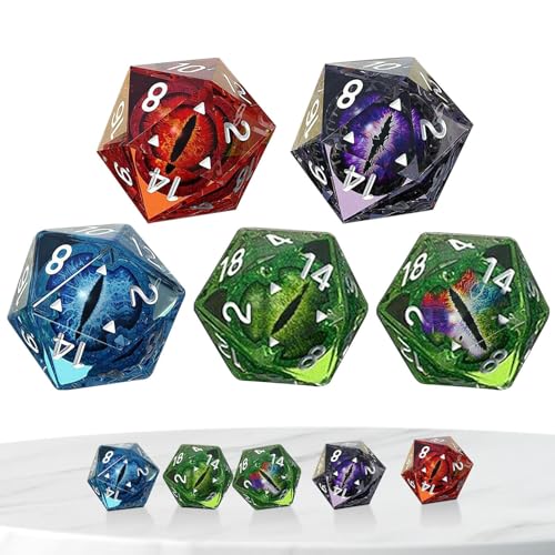 Polyedrisches Würfel-Set – Augapfel-Harzdice, Käsemodell | buntes doppelseitiges RPG-Pack für Abenteuer auf dem Tisch, Fantasy-Campions, Family Spielversammlungen Polyedrisches Würfel-Set – Augapfel-Harzdice, Käsemodell | buntes doppelseitiges RPG-Pack für Abenteuer auf dem Tisch, Fantasy-Campions, Family Spielversammlungen von Générique