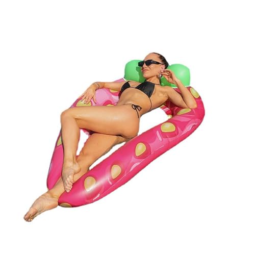 Pool Lounger Float – Strawberry Sunntan Raft, Fun Beach | Aufblasbare Wasserhängematte zum Bräunen und im Wohnzimmer, schwimmend, tragbar und entspannend für Erwachsene im Pool oder im Urlaub in BOR Pool Lounger Float – Strawberry Sunntan Raft, Fun Beach | Aufblasbare Wasserhängematte zum Bräunen und im Wohnzimmer, schwimmend, tragbar und entspannend für Erwachsene im Pool oder im Urlaub in BOR von Générique