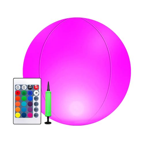 Pool-Luftballons, schwimmende Bälle für Pool und Strand mit 16 Farben, LED-Nachtlicht, wasserdicht, mit Fernbedienung, für Garten und Terrasse von Générique
