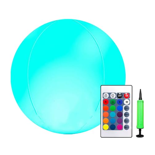 Pool-Luftballons | Aufblasbares Spielzeug mit 16 Farben – LED-Nachtlicht, wasserdicht, mit Fernbedienung für Garten und Terrasse von Générique