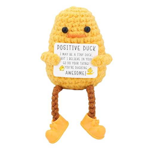 Positive Duck Doll, Duck Friends, Duck Hook Doll, Inspirational Gift, Positive Card Duck, Handmade Duck Doll, Motivational Hook Duck, Duck Friend, Haken Duck with Card von Générique