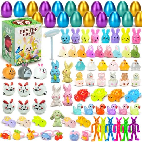 Prefilled Easter Eggs, Easter Theme Favors, Egg Smashing Toys, Classroom Prize Games, Fun Surprise PVC Ideal for Girls & Boys, Pascha Celebrations and von Générique