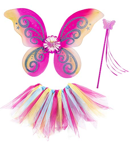 W WIDMANN MILANO Party Fashion, Ensemble Magic Fairy, farbenfrohes Tutu, funkelnde Flügel, Zauberstab, Kopfschmuck, optimaler Komfort, perfekt für Karnevals und Feste W WIDMANN MILANO Party Fashion, Ensemble Magic Fairy, farbenfrohes Tutu, funkelnde Flügel, Zauberstab, Kopfschmuck, optimaler Komfort, perfekt für Karnevals und Feste von WIDMANN