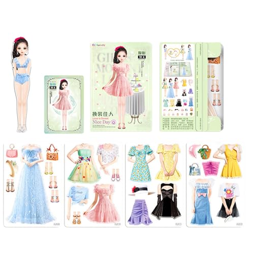 Puppen aus magnetischem Papier, magnetisches Outfit, spielerisch aussehend, Kostüme, magnetische Kleidung, Puzzle, Mode, kreativ, für den Neujahrstag, Kleid Puppen aus magnetischem Papier, magnetisches Outfit, spielerisch aussehend, Kostüme, magnetische Kleidung, Puzzle, Mode, kreativ, für den Neujahrstag, Kleid von Générique