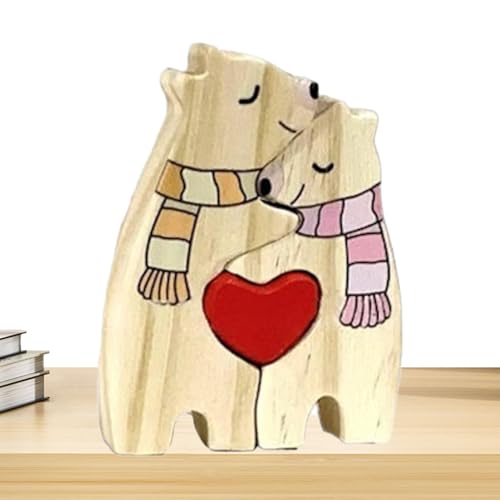 Puzzle für die Familie, Bär aus Holz, Puzzle aus Holz, niedliches Cartoon-Bär-Puzzle mit Schal und Herz, kreative Tischmitte aus Holz, künstlerisches Puzzle, Weihnachtsskulptur, Dekoration Puzzle für die Familie, Bär aus Holz, Puzzle aus Holz, niedliches Cartoon-Bär-Puzzle mit Schal und Herz, kreative Tischmitte aus Holz, künstlerisches Puzzle, Weihnachtsskulptur, Dekoration von Générique