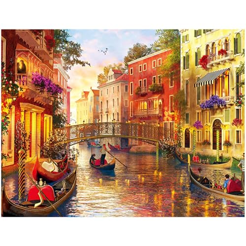 Puzzle mit 1000 Teilen für Erwachsene, Sonnenuntergang in Venedig, Kreuzfahrt auf den Kanälen in Venedig, empfohlen ab 14 Jahren, hochwertiges Puzzle Puzzle mit 1000 Teilen für Erwachsene, Sonnenuntergang in Venedig, Kreuzfahrt auf den Kanälen in Venedig, empfohlen ab 14 Jahren, hochwertiges Puzzle von Générique