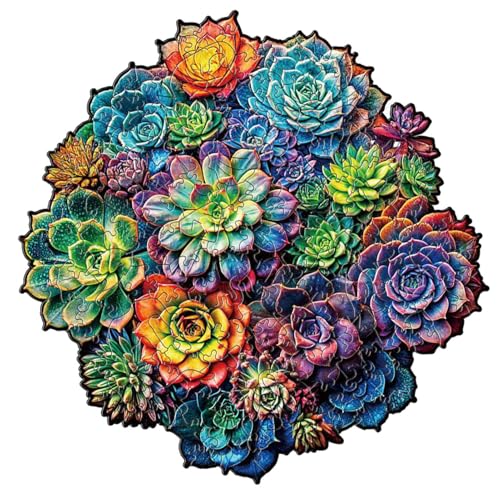 Puzzle mit Blumenmotiv aus Holz, Blumenmotiv, Puzzleteile in einzigartiger Form für Familienspiele, Erwachsene und Puzzle mit Blumenmotiv aus Holz, Blumenmotiv, Puzzleteile in einzigartiger Form für Familienspiele, Erwachsene und von Générique