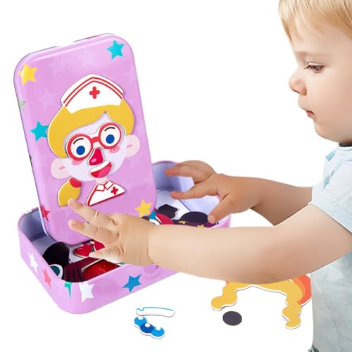 Puzzles für Reisen, Spielzeug, magnetische Puzzles, zum Ankleiden des Ausdrucks, Puzzle, Lernspielzeug aus Holz, für magnetische Anziehspielzeuge ab 3 Jahren Puzzles für Reisen, Spielzeug, magnetische Puzzles, zum Ankleiden des Ausdrucks, Puzzle, Lernspielzeug aus Holz, für magnetische Anziehspielzeuge ab 3 Jahren von Générique
