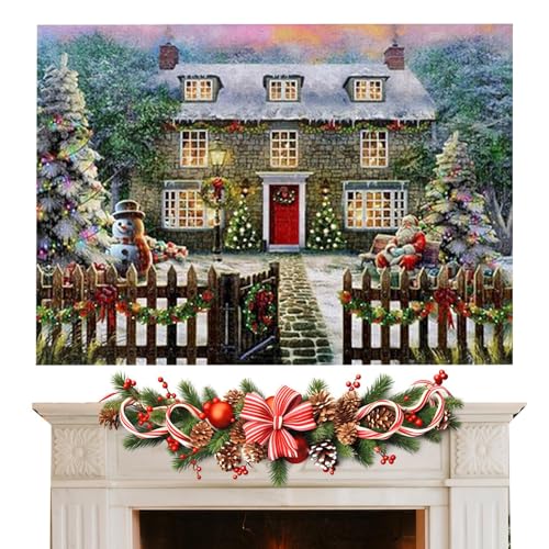 Puzzles mit 1000 Teilen, Familienspiel, Weihnachten, 19,69 x 27,56 Zoll, authentisches interaktives Spielzeug für Erwachsene, Puzzle-Dekoration, vibrierendes Urlaubsdesign für Geburtstag, Urlaub von Générique