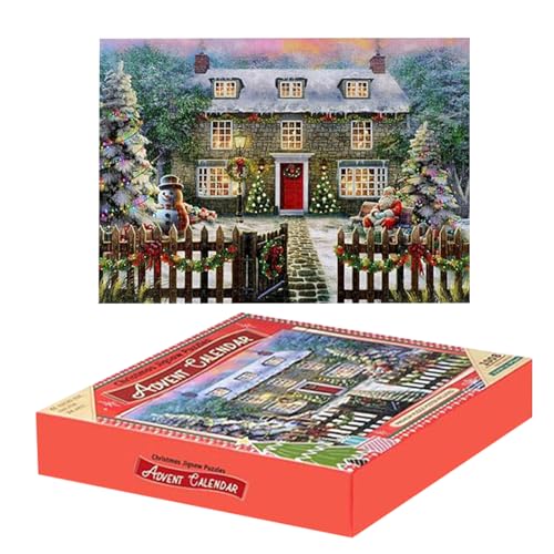 Puzzles mit 1000 Teilen, Jigsaw für Erwachsene mit Weihnachtsthema, 19,69 x 27,56 Zoll, Family Game Night Fun, interaktives Spielzeug mit Gehirnneck, buntes Design für Geburtstag, Feiertagsfeiern von Générique