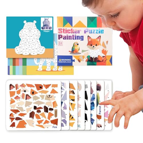 Puzzles selbstklebend | 3D-Aufkleberbücher zum Lernen von Tieren bis hin zu Lernspielen Gehirnspielen Fahrzeuge Tiere Motorik Feinmotorik Geschenk Geburtstag Mädchen Puzzles selbstklebend | 3D-Aufkleberbücher zum Lernen von Tieren bis hin zu Lernspielen Gehirnspielen Fahrzeuge Tiere Motorik Feinmotorik Geschenk Geburtstag Mädchen von Générique