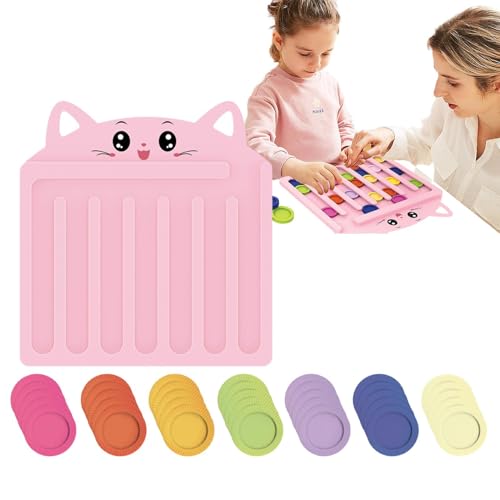 Puzzlespielzeug in verschiedenen Farben – Puzzlespiel in niedlicher Cartoon-Katzenform, Lernspielzeug für die Vorschule | Leuchtende Farbe, Lernbrett für Kinder, kreative Aktivität Montess von Générique