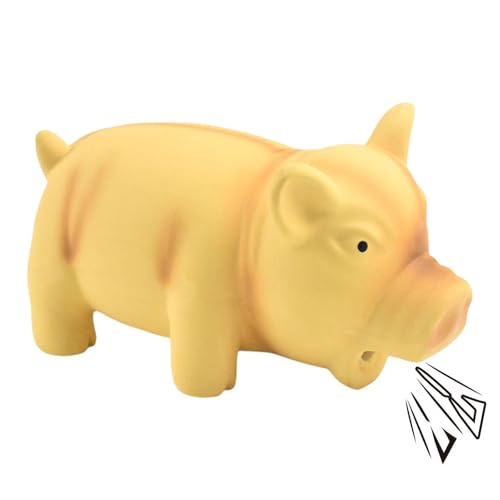 Quietschspielzeug für Hunde und Schweine – Schweinehund, der gruppiert, für kleine Hunde | mittel und groß, langlebig, Schweinefleisch, Gummi, Quietscher, Welpen, Hund von Générique