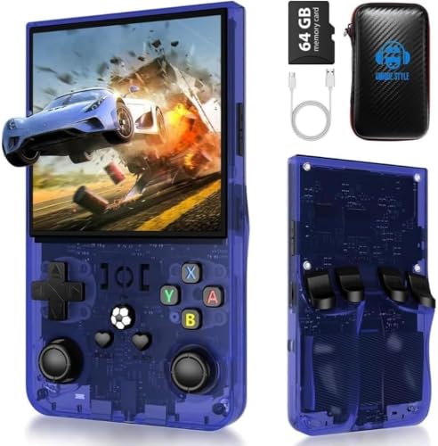 R36 Max, Neue verbesserte Retro-Konsole, tragbare Konsole, Game Pocket Arcade, 15.000 Videospiele, Retro-Konsole, Gaming Merchandise, R36S Konsole (R36 Max – Schwarz) von Générique