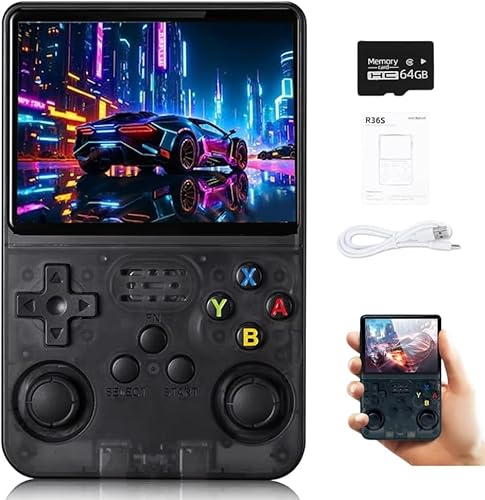 R36s, Retro-Konsole, Gameboy, tragbare Spielekonsole, 15.000 Videospiele, Game Boy, Retro-Emulator, Gaming Merchandise, R36s, Geschenk für Kinder, tragbarer Gamer-PC R36s, Retro-Konsole, Gameboy, tragbare Spielekonsole, 15.000 Videospiele, Game Boy, Retro-Emulator, Gaming Merchandise, R36s, Geschenk für Kinder, tragbarer Gamer-PC von Générique