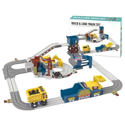 Race Track, Quarry Vehicle Adventure Playset, Flexible Construction Track, Interactive Learning Toy, STEM Educational Building Set, Fun Developmental Play for Kids Motor Skills von Générique