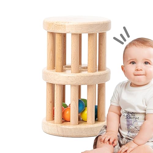 Regenstab Spielzeug aus Holz – Spielzeug für Regenstab | Regenstab Instrument mit Rassengeräuschen | Regenshaker Spielzeug | Schalltherapie-Regenstab für Spielzeug von Générique