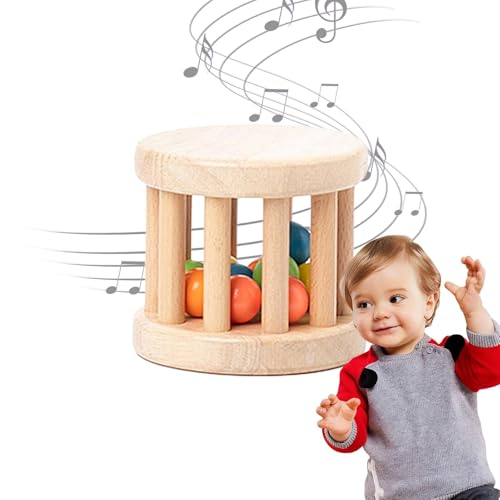 Regenstab Spielzeug aus Holz – Spielzeug für Regenstab | Regenstab Instrument mit Rassengeräuschen | Regenshaker Spielzeug | Schalltherapie-Regenstab für Spielzeug von Générique