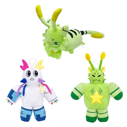 Regretevator Gnarpy Plüschtier, Alienkatze, Grün, Plüschspielzeug, weiche Puppe, dekoratives Spielzeug, Geschenk für Fans und Kinder (3 Stück) von Générique