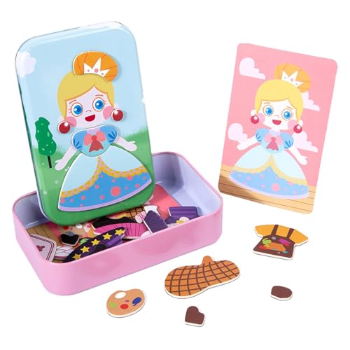 Reisepuzzles für Spielzeug, magnetische Puzzles | Vorschul-Lernspielzeug, magnetisch, zum Anziehen, Simulationsspielzeug – magnetische Puppen zum Anziehen, Holzspielzeug, Puzzle von Générique