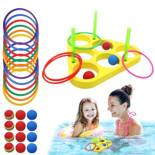 Ring Toss Game, schwimmendes Dreieck Wasserspielzeug, Schaumstoff, Throwing Sport Set, Motor Skill Builder, Ball Toss Activity for Family Summers Fun im Pool or Backyard, 30,5 x 40,5 cm Ring Toss Game, schwimmendes Dreieck Wasserspielzeug, Schaumstoff, Throwing Sport Set, Motor Skill Builder, Ball Toss Activity for Family Summers Fun im Pool or Backyard, 30,5 x 40,5 cm von Générique
